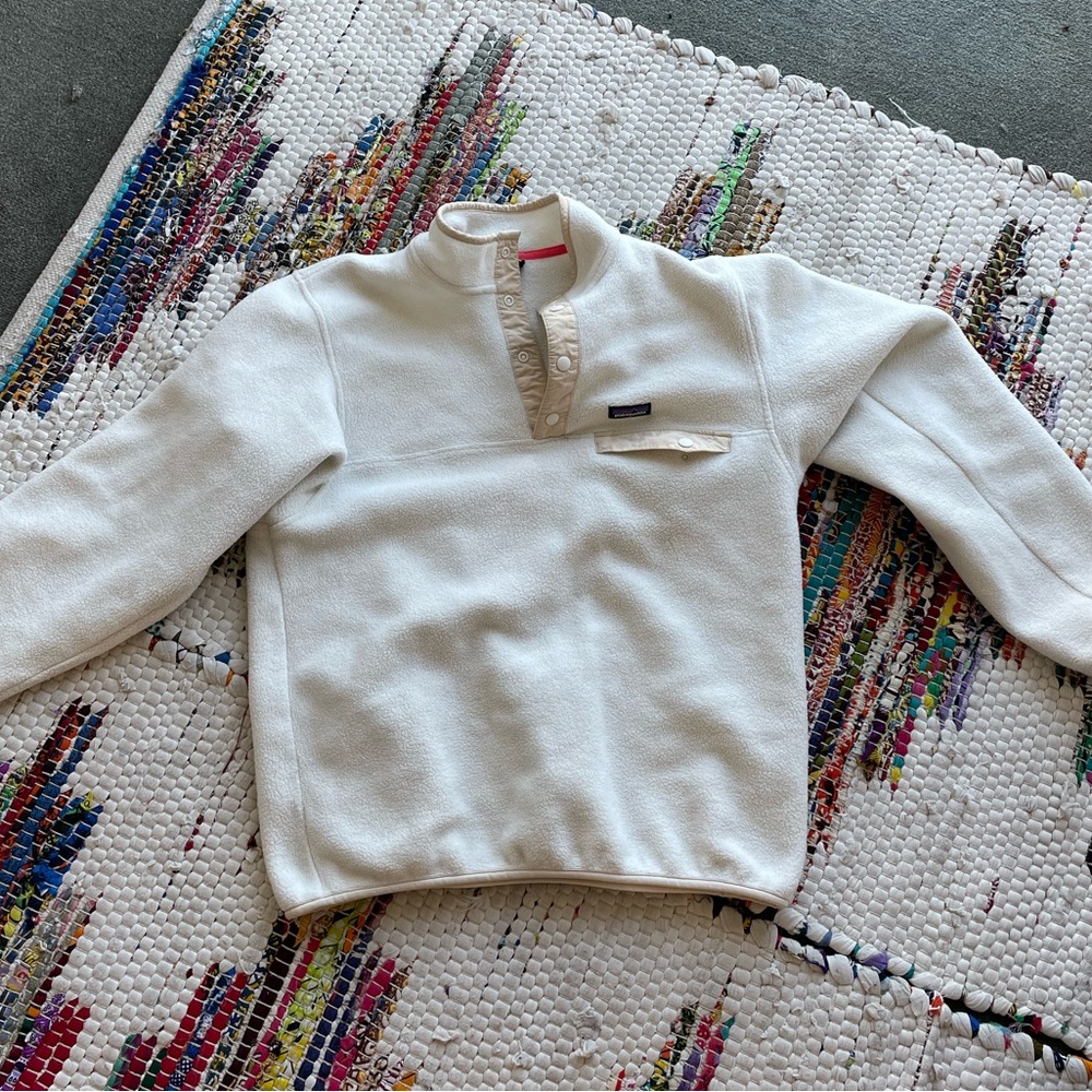 Snap 3/4 fleece white